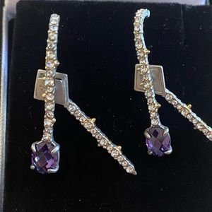 Alexis Bittar Crystal/Purple earrings